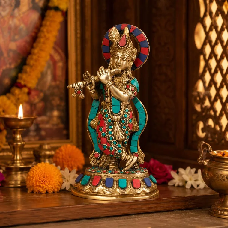 Kartique Krishna with Stone Work