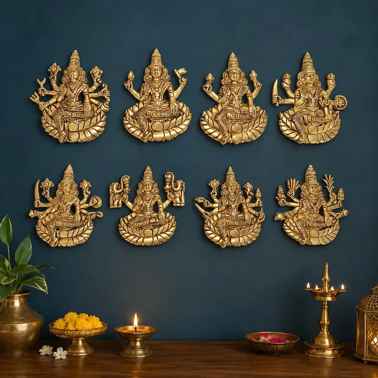 Kartique Ashtalakshmi Wall Hanging